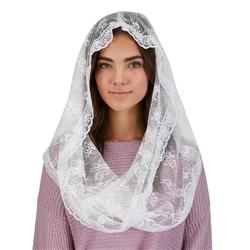 J2586 23 in. Sacred Tradition White Lace Infinity Chapel Veil