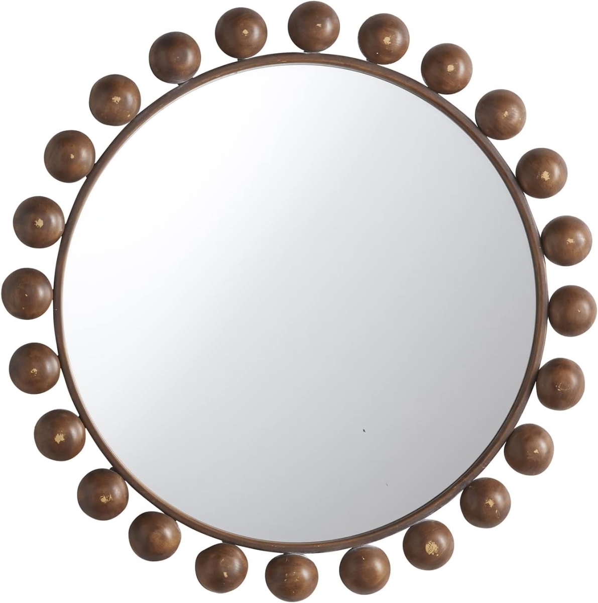 Picture of Creative Brands CMR570 Floral Rimmed Mirror - Round - Brown