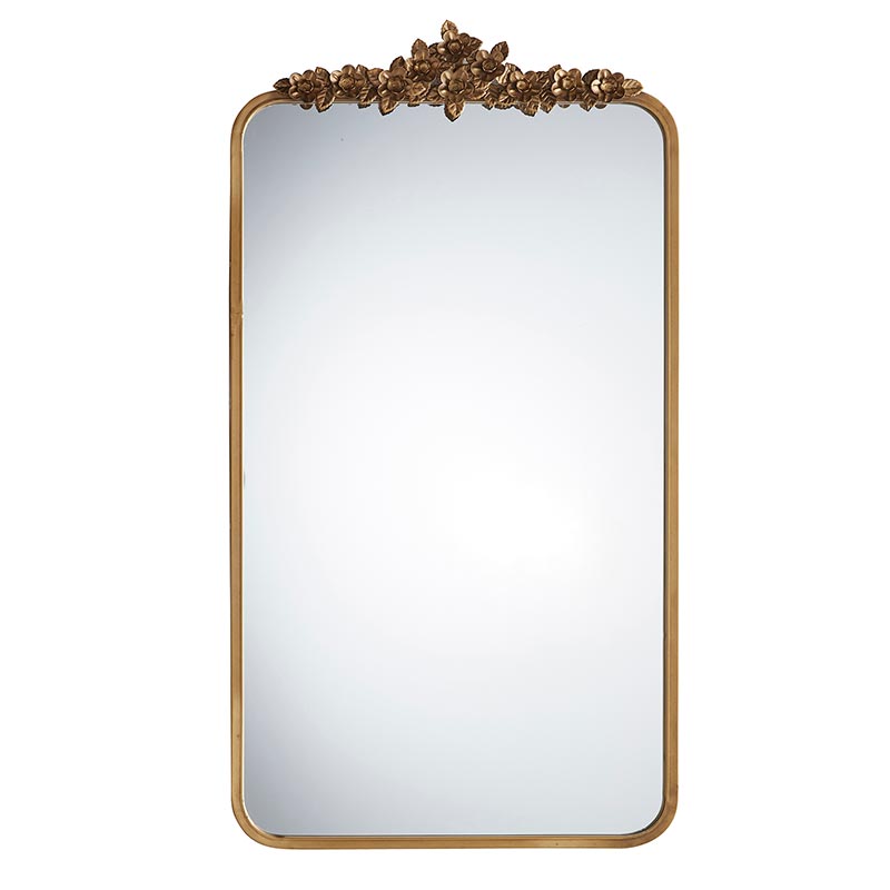 Picture of Creative Brands CMR937 Narrow Floral Mirror - Gold