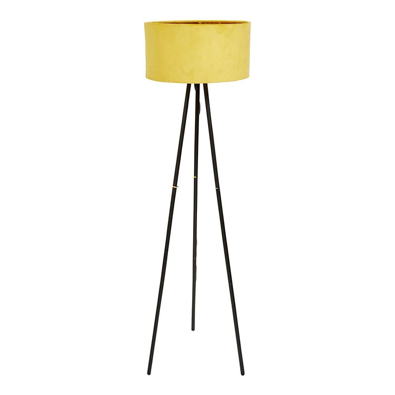 Picture of Creative Brands CMR980 Iron Velvet Floor Lamp - Yellow