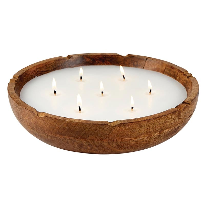 Picture of Creative Brands DMR191 Wood Tray Candle - Large