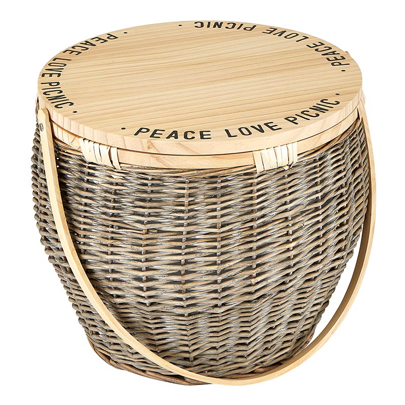 Picture of Creative Brands p2132 Picnic Basket - Peace Love Picnic