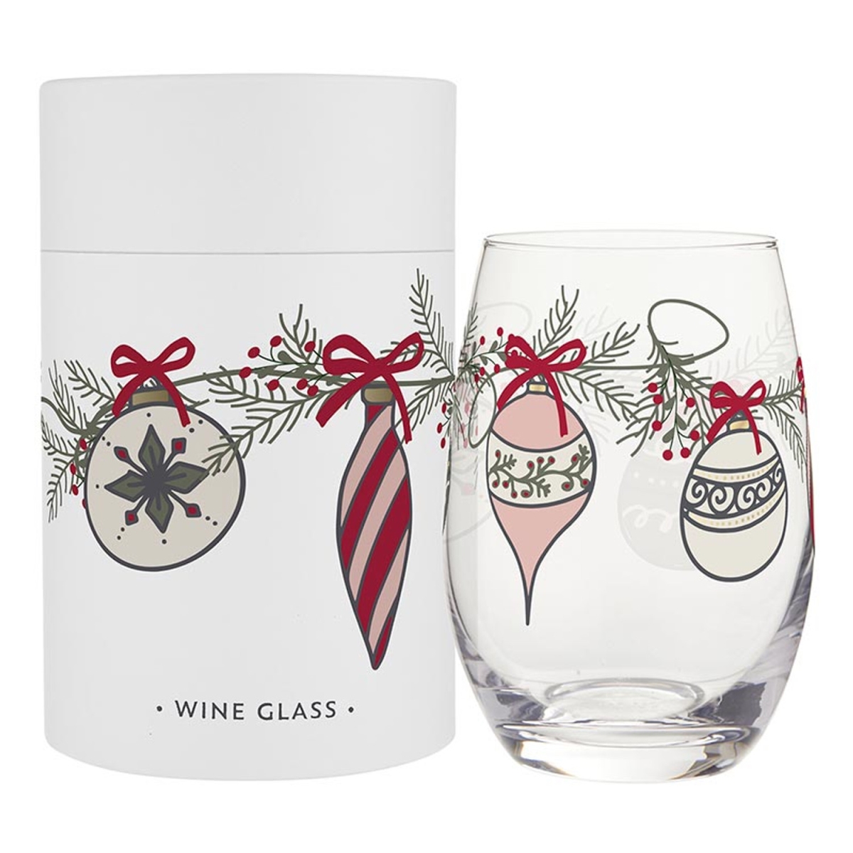 P6615 17 oz Stemless Wine Glass - Ornaments