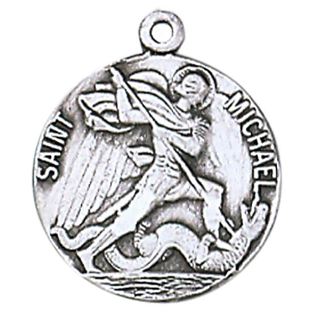 JC-120-1MFT St. Michael Sterling Silver Medal