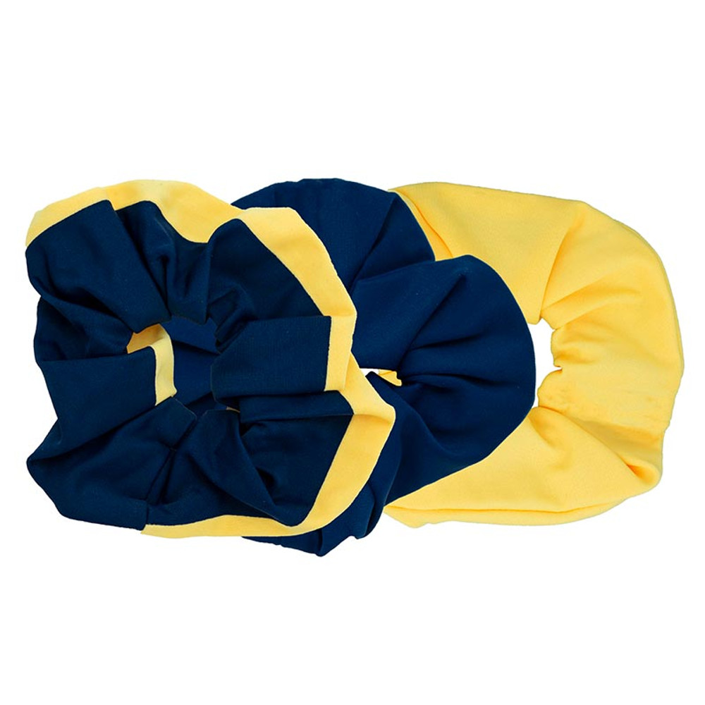 P30383 Hair Scrunchie, Navy & Sunshine