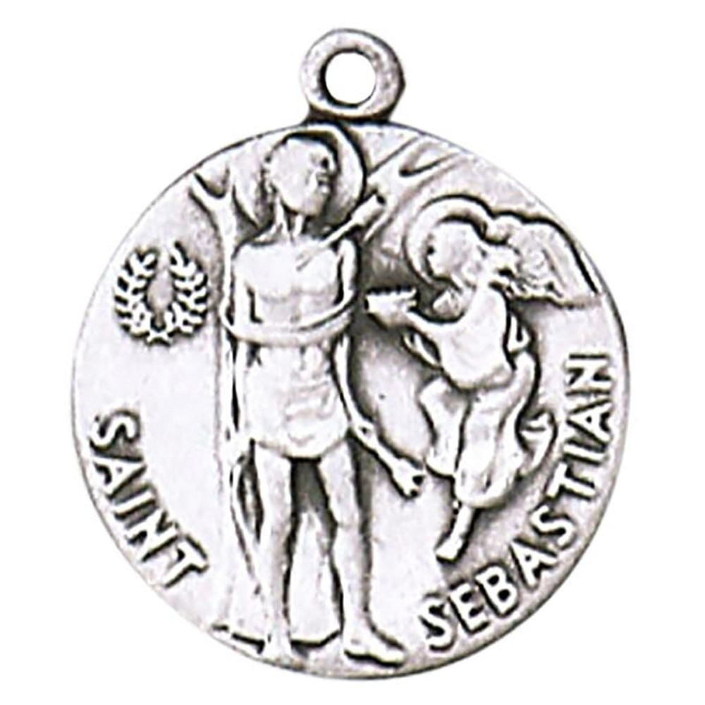 JC-132-1MFT St. Sebastian Sterling Silver Medal