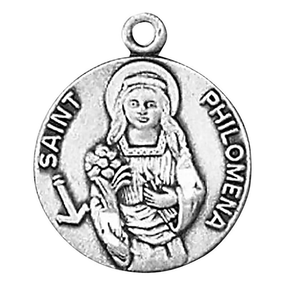 JC-457-1MFT St. Philomena Sterling Silver Medal