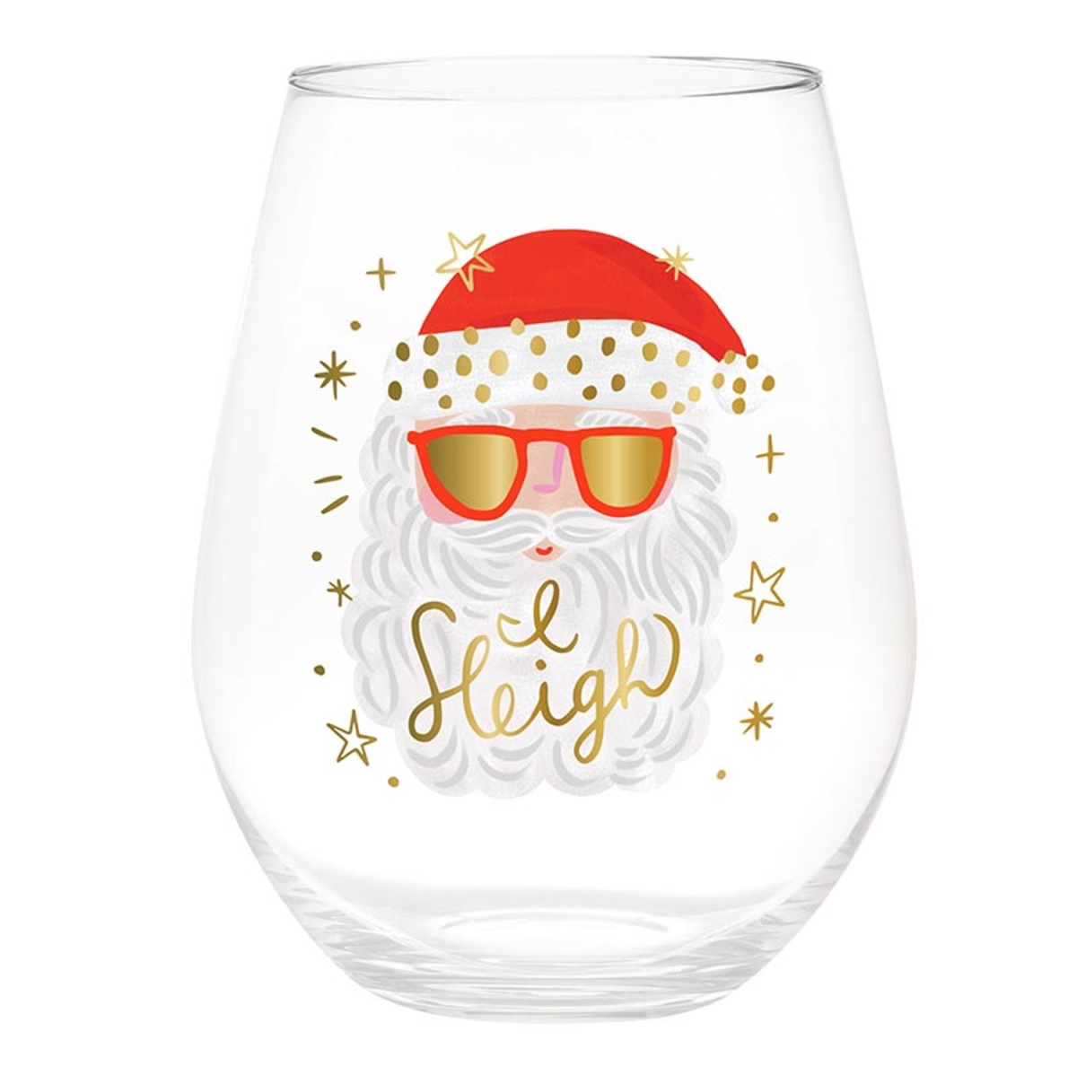 Picture of Slant 10-04859-650 30 oz Jumbo Stemless Wine Glass - I Sleigh