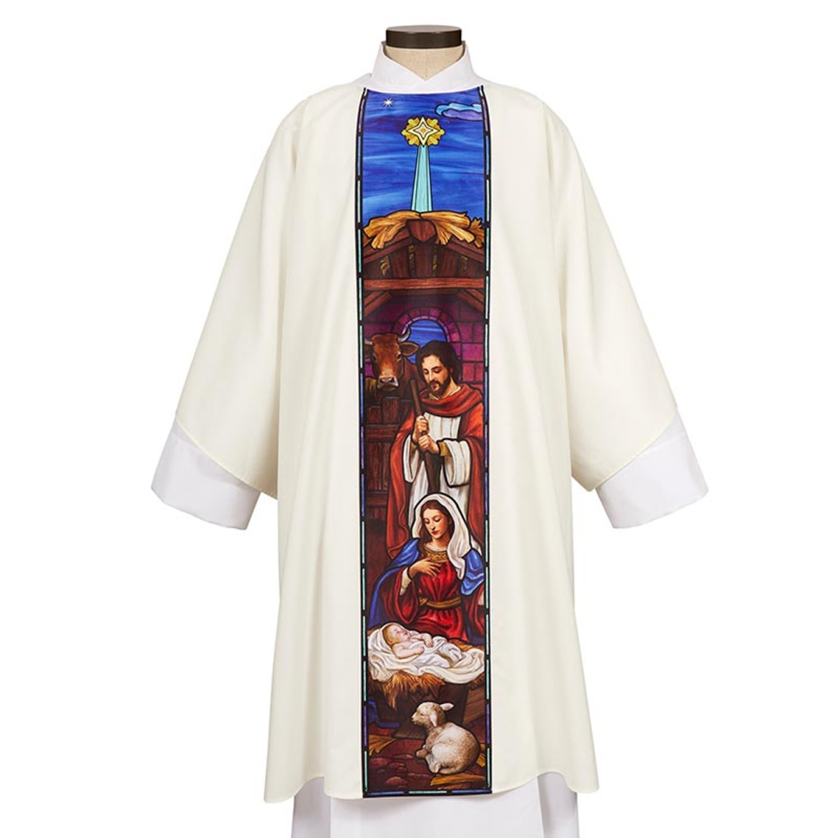 L6439 Stained Glass Nativity Collection Dalmatic Gown