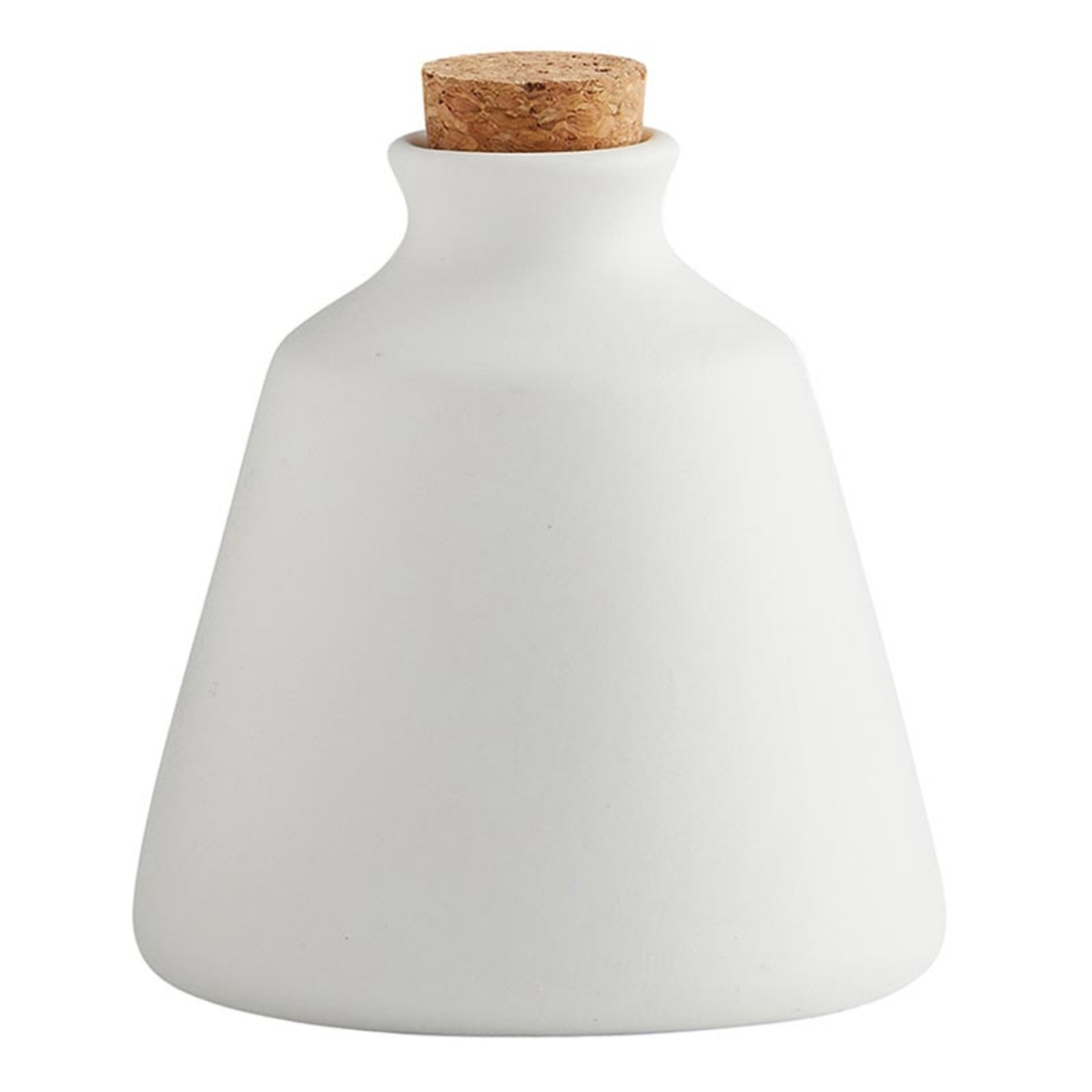 Picture of 47th & Main DMR032 3 x 3.5 in. White Ceramic Cork Vase&#44; Small