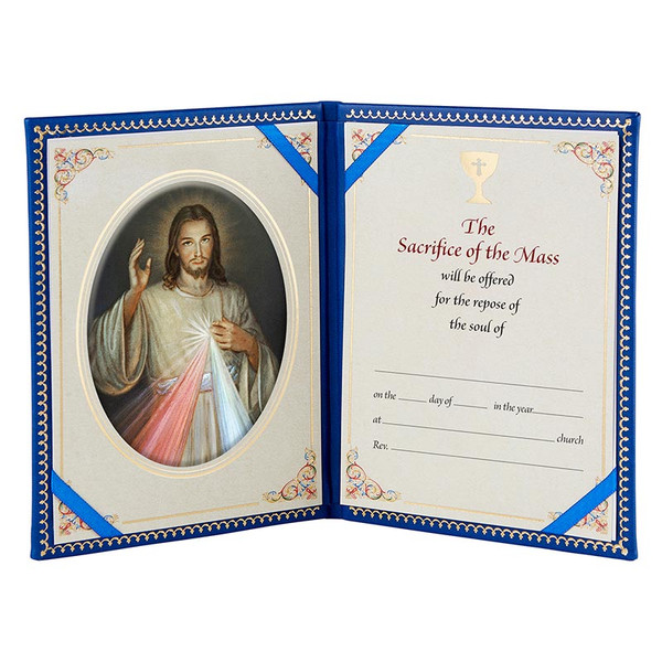 P5422 5 x 6.75 in. Divine Mercy Padded Mass Card