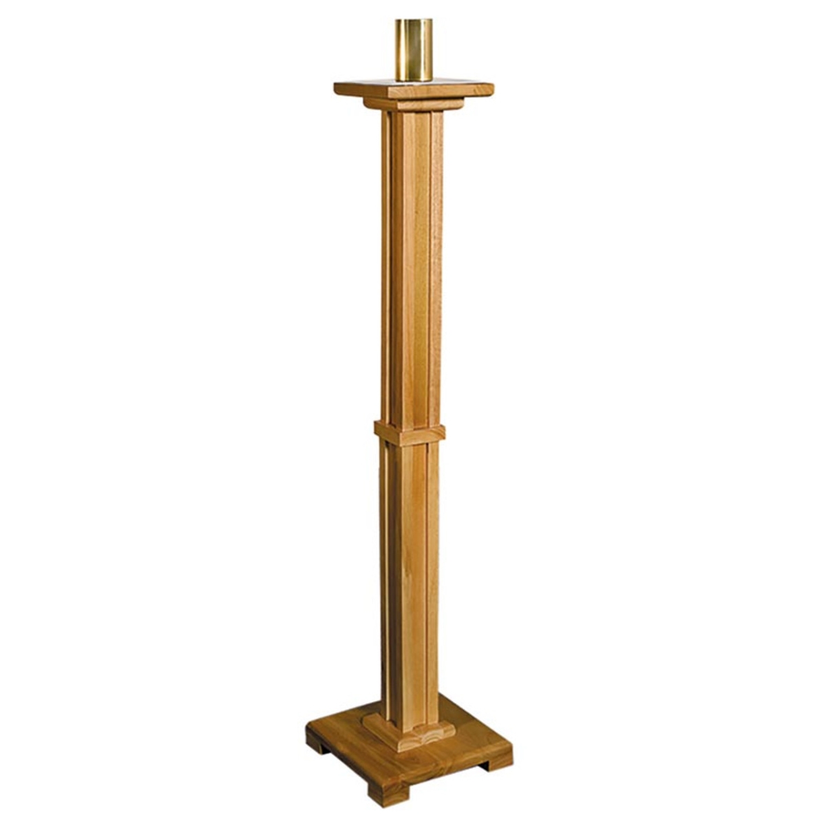 61430 Paschal Candleholder - Pecan Stain