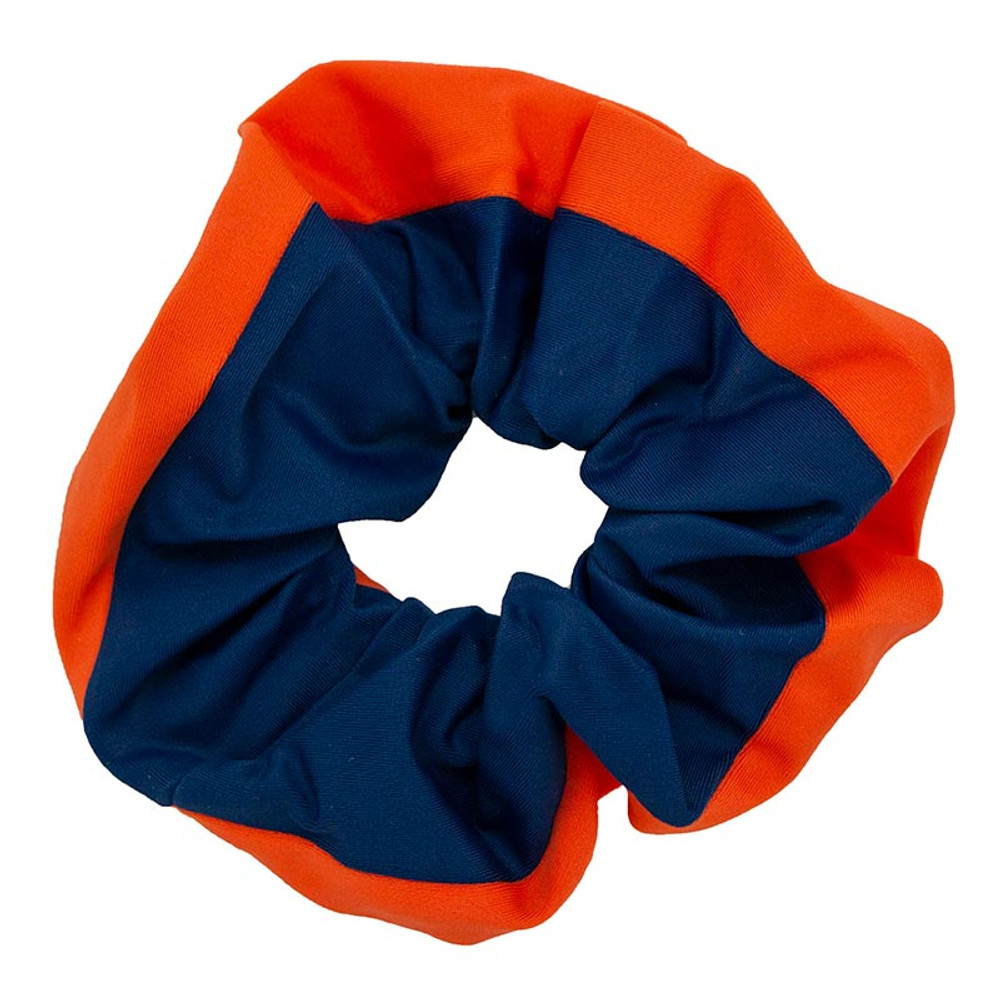 P03384 Single Hair Scrunchie, Fanta & Navy