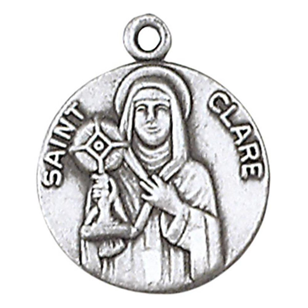 JC-451-1MFT St. Clare Sterling Silver Medal