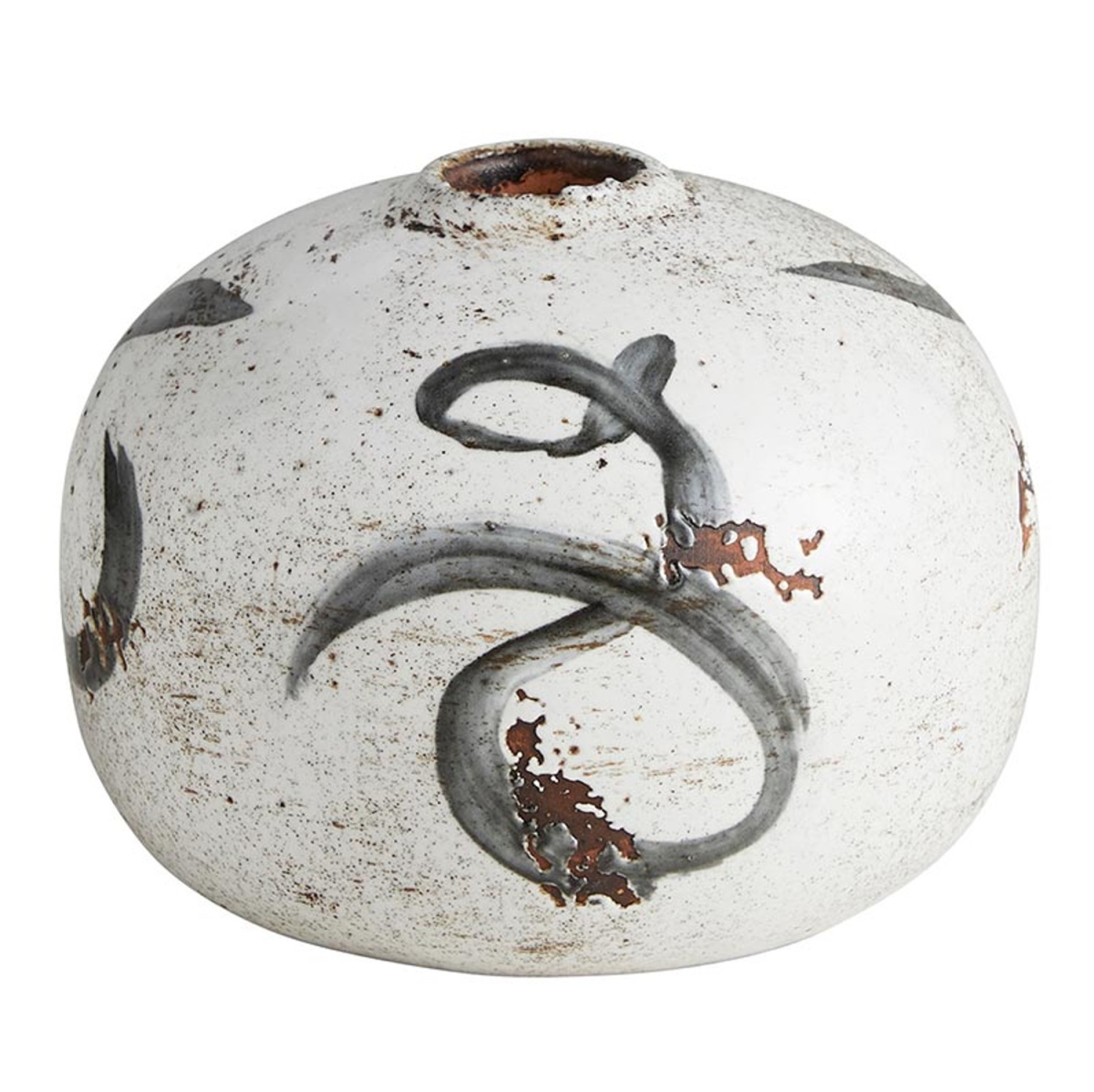 Picture of 47th & Main CMR268 1.5 x 5 x 4 in. Black & White Terracotta Vase
