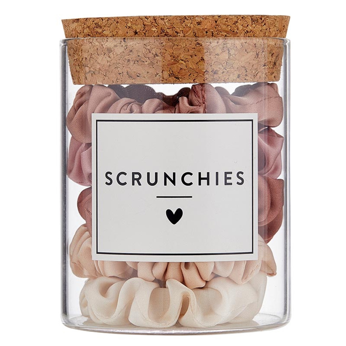 Picture of Bella Apparel N2669 5 Piece Satin Scrunchies Jar&#44; Blush Ombre - Large