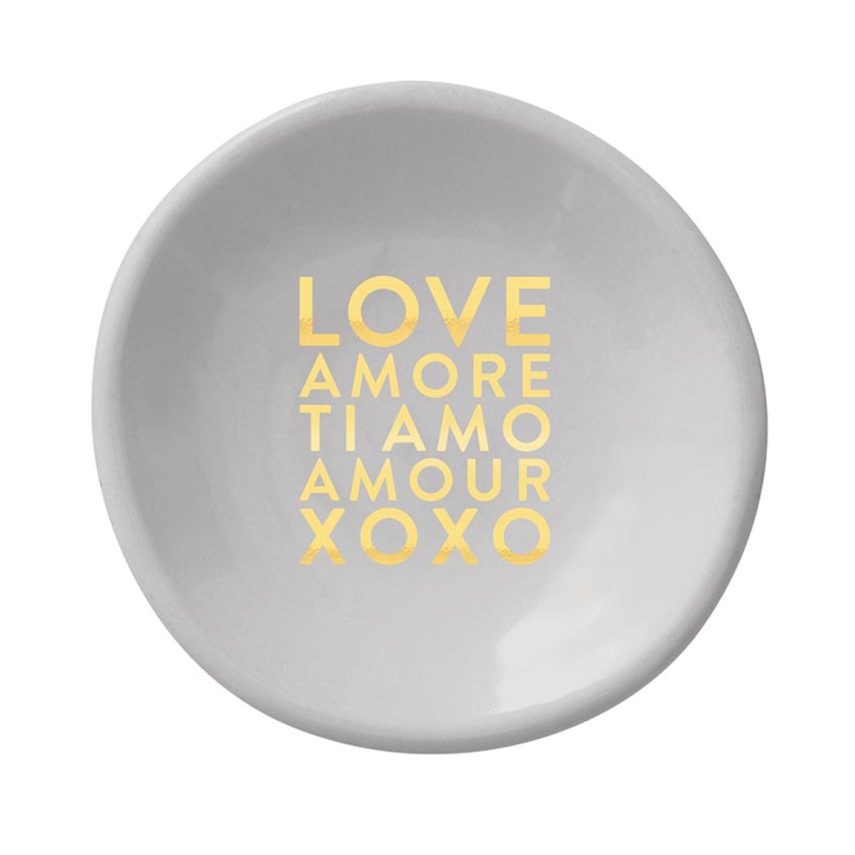 Picture of Santa Barbara Design Studio N2429 Ceramic Ring Dish Tray & Earrings&#44; Love Amore
