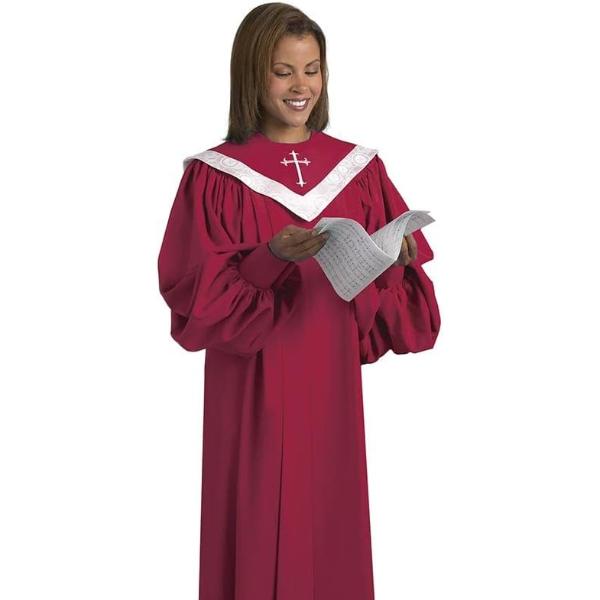 C-60CHICT054 18 in. x 5 ft. 11 in. Anthem Choir Gown, Chianti - Size CT054