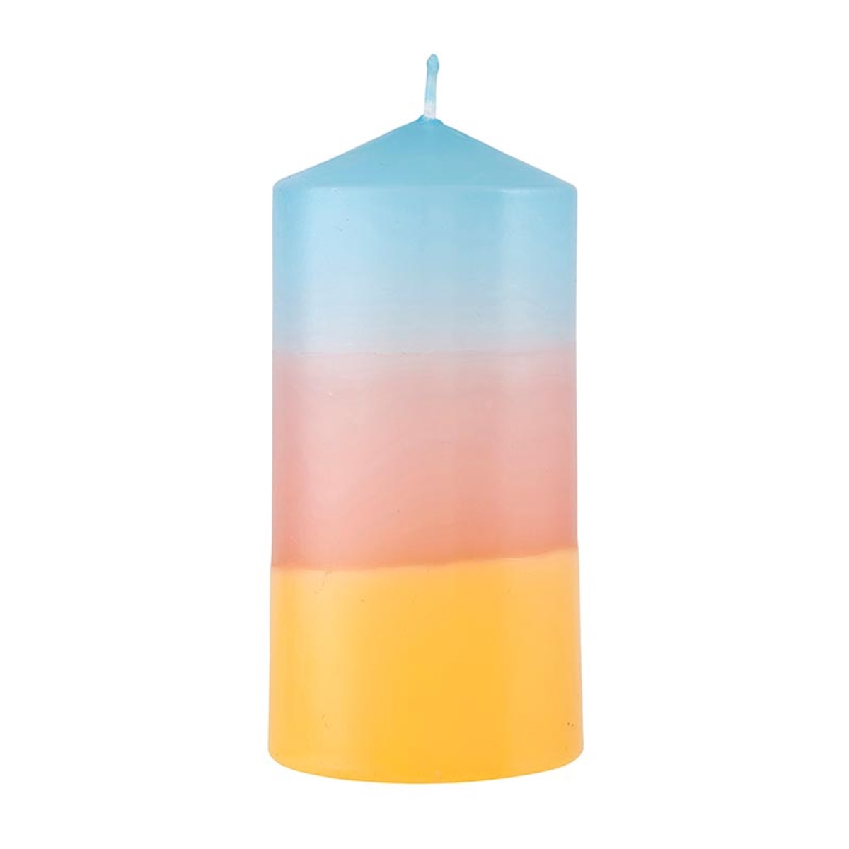 Picture of Slant 10-02812-015 Pillar Candle - Blue&#44; Pink & Orange