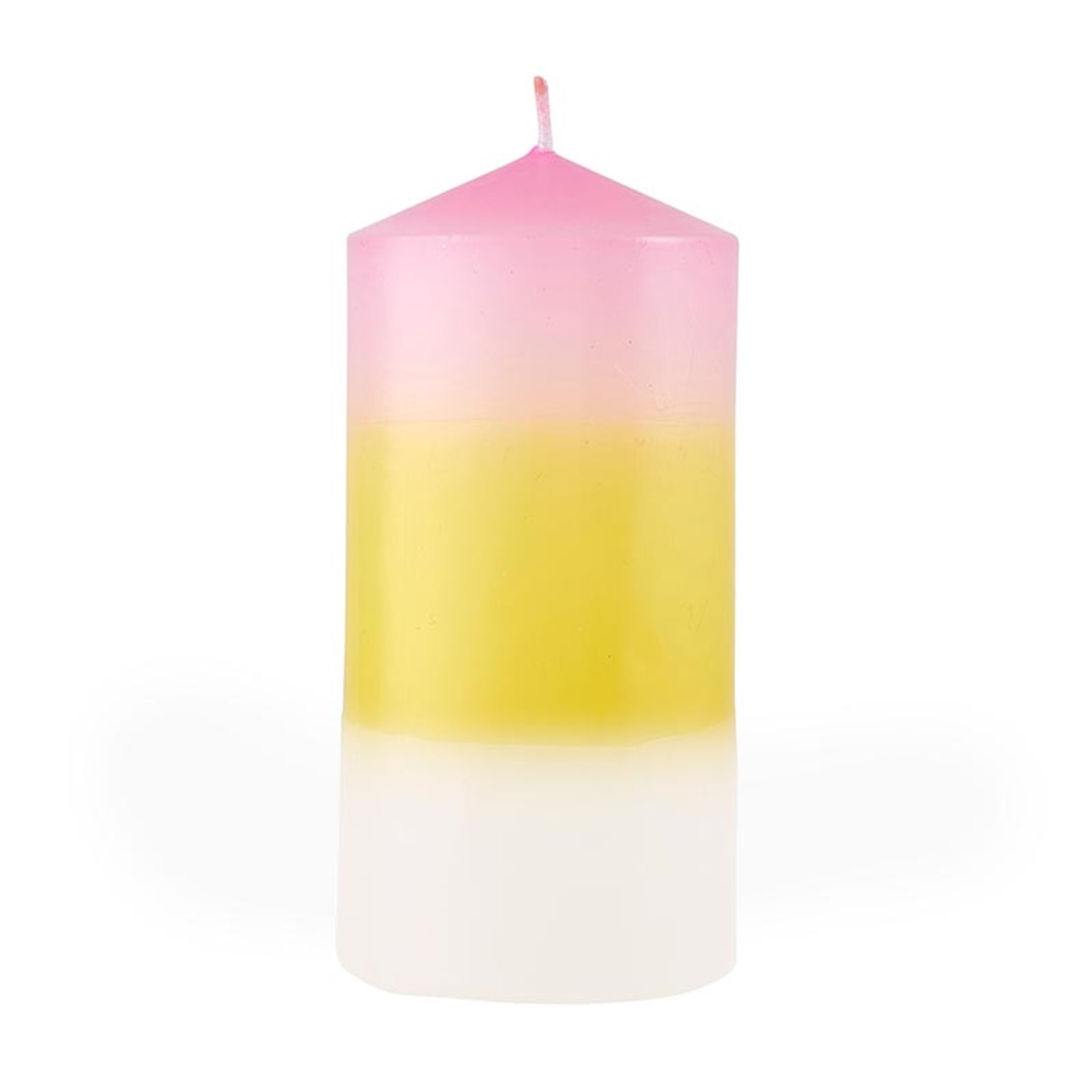 Picture of Slant 10-02812-016 Pillar Candle - Pink - Orange & White