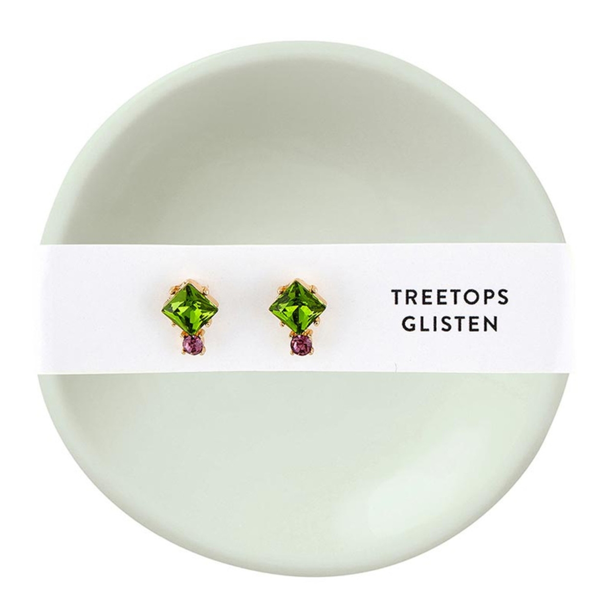 Picture of Santa Barbara Design Studio N5935 Trinket Tray Set with Stud Earring&#44; Tree Tops Glisten