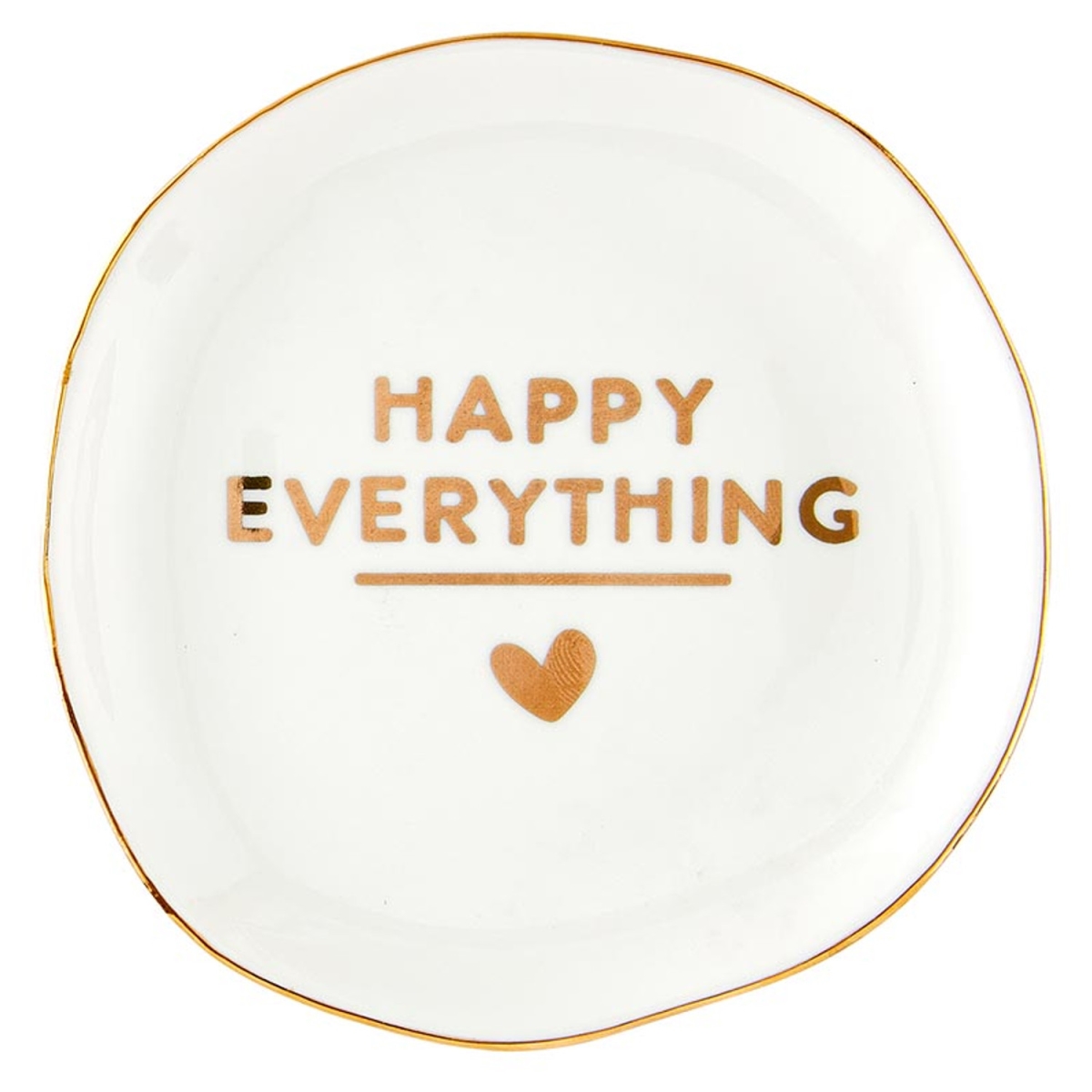 Picture of Bella Apparel N5781 Ceramic Jewelry Ring Holder Trinket Tray - Happy Everything