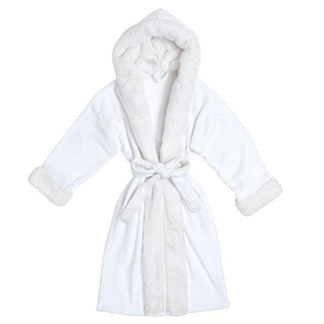 N5762-OS Cozy Robe, Warm White - One Size