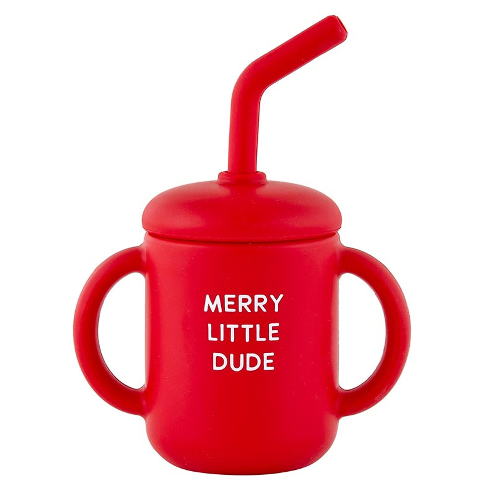 N6608 Silicone Sippy Cup, Merry Little Dude