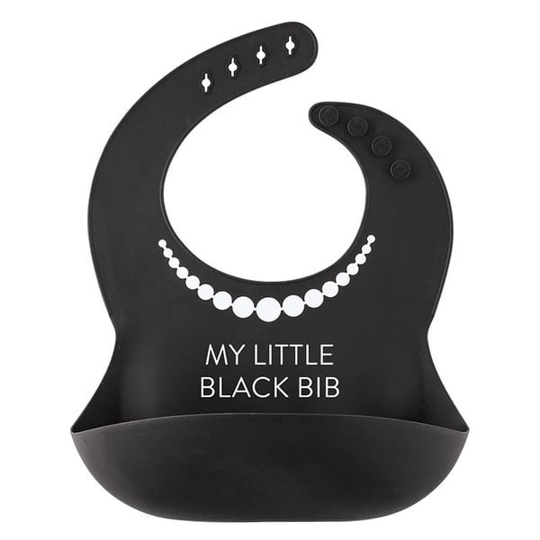 N6621 9.5 in. Silicone Bib - My Little Black Bib