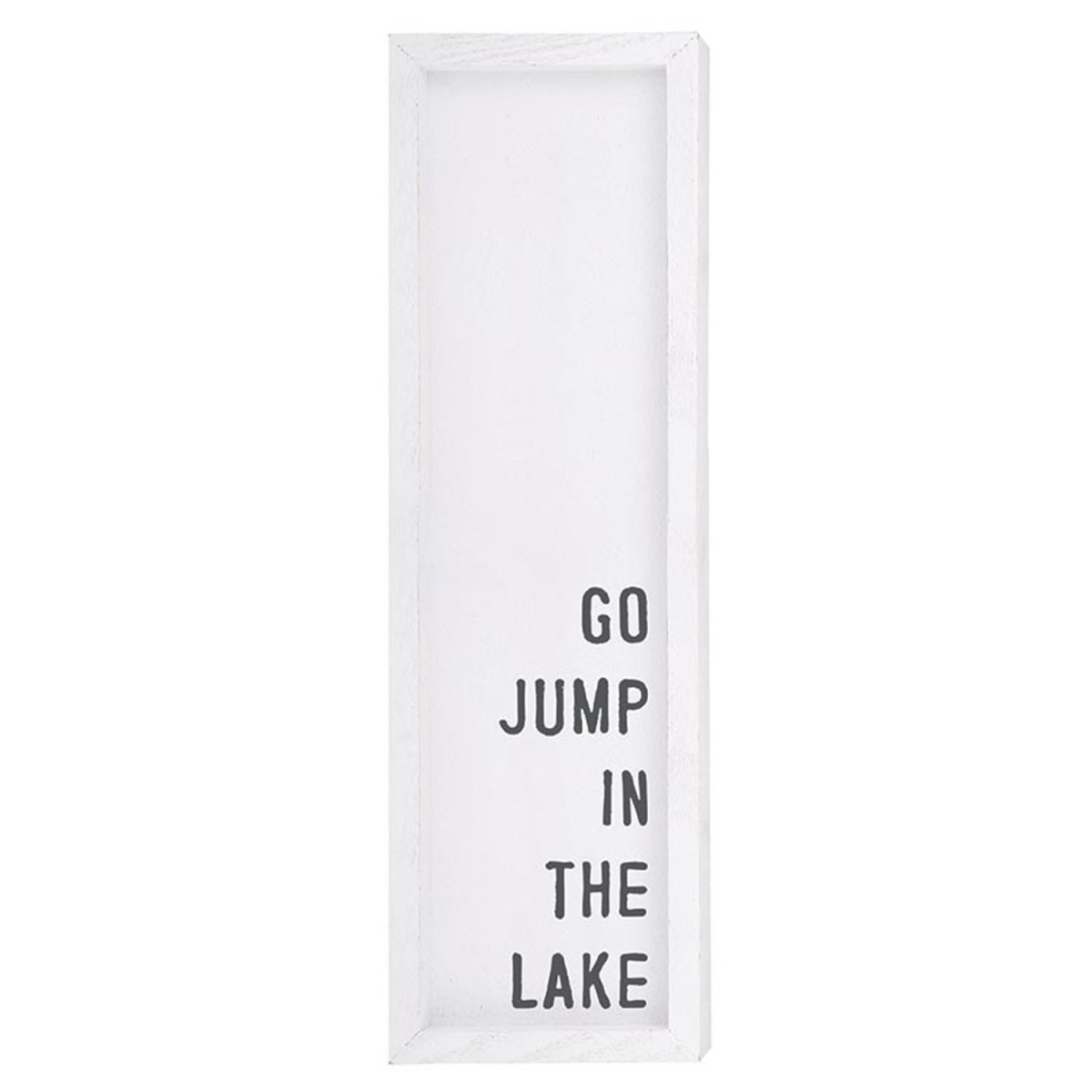 Picture of Santa Barbara Design Studio P0086 6.5 x 18 in. Face to Face Wood Wall Art&#44; Go Jump in the Lake