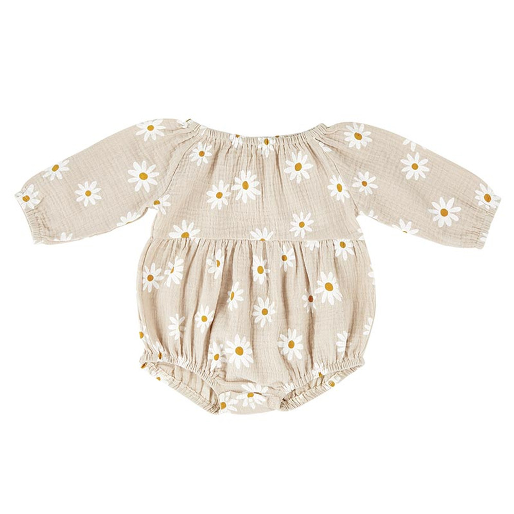 P2699-6 Long Sleeve Bubble Romper, Daisy - 3-6 Months