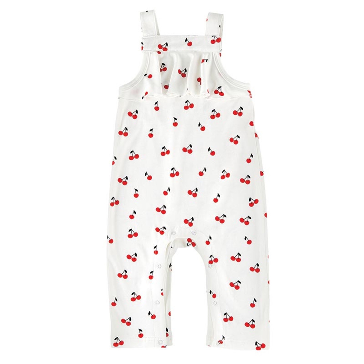P2762-12 Cherries Ruffle Romper - 6-12 Months