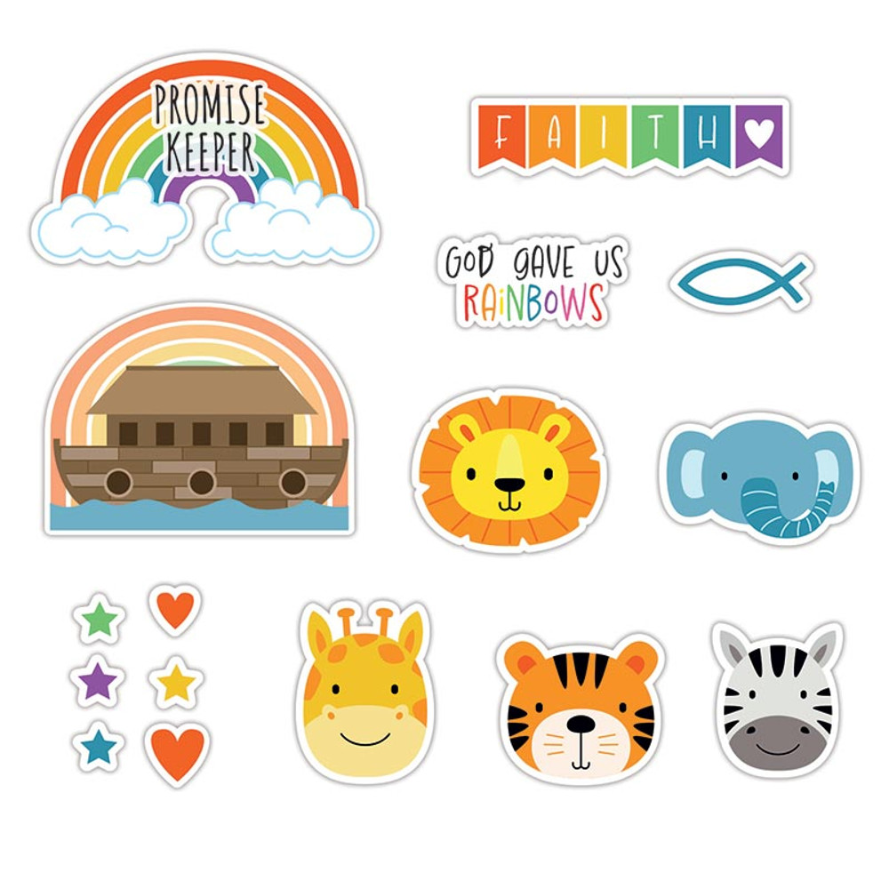 P1796 Noahs Ark Sticker Sheets - Pack of 12