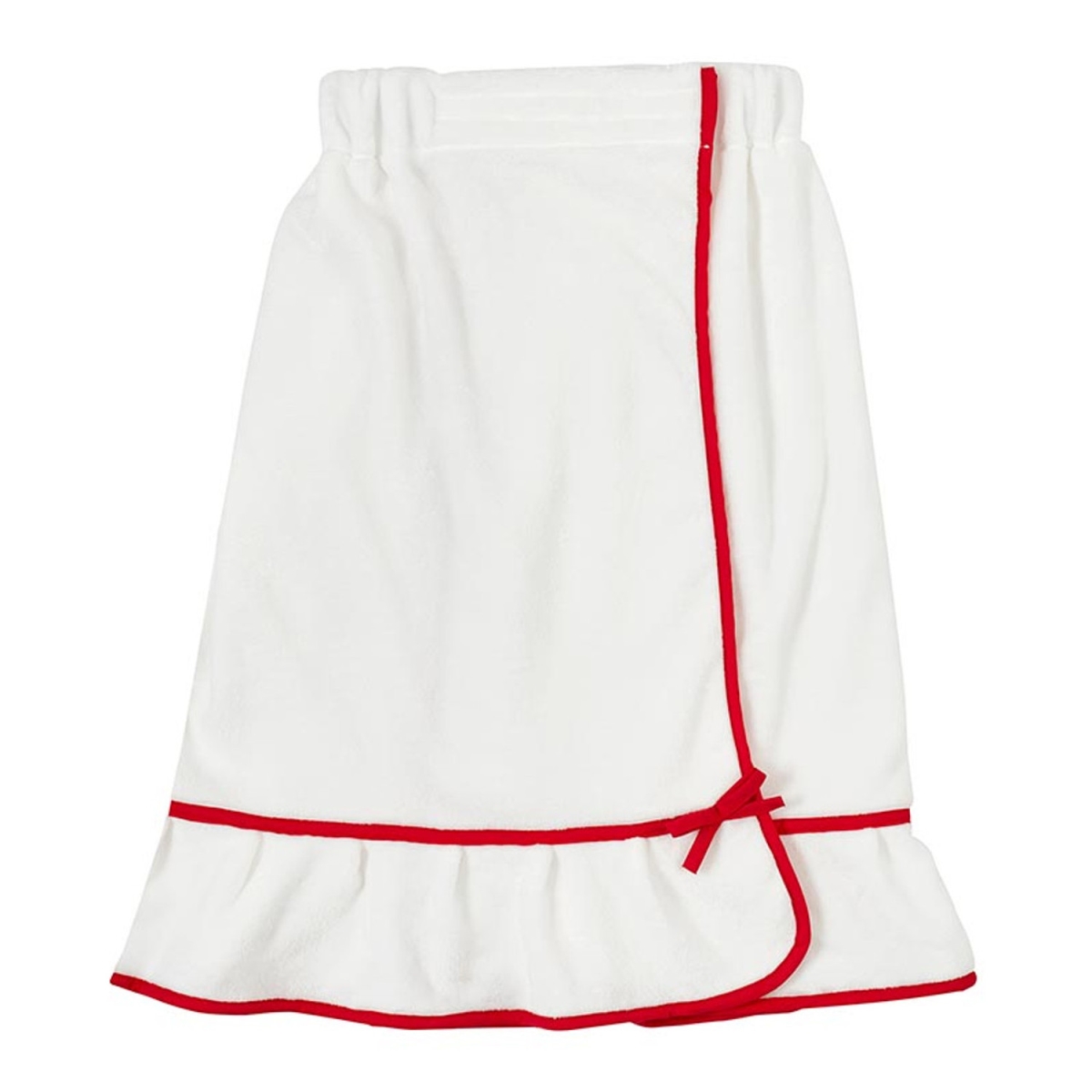 Picture of Bella Apparel P6859 Plush Spa Wrap&#44; White & Red