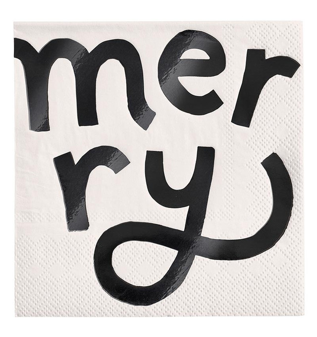 P5709 5 in. sq. Cocktail Napkins - Merry