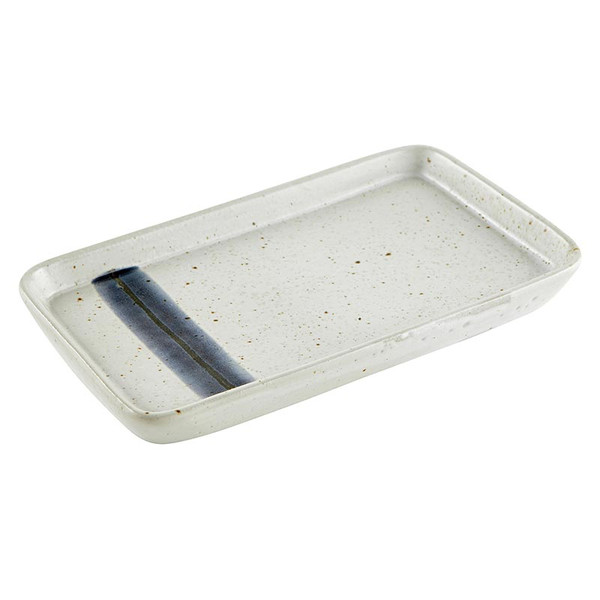 Picture of 47th & Main FMR003 4.5 x 7.5 x 0.75 in. Platter Rectangular Sto are Serving Tray&#44; Two-Toned & White Speckled - Large