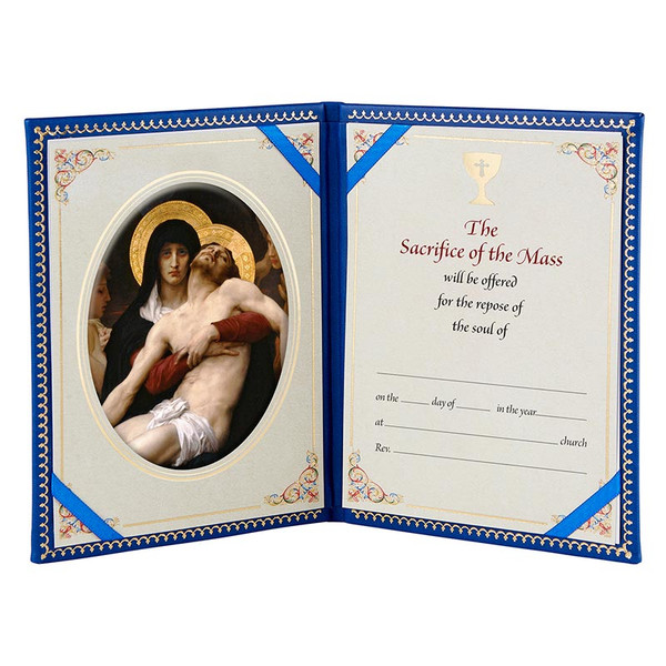 P5425 5 x 6.75 in. Pieta Padded Mass Card