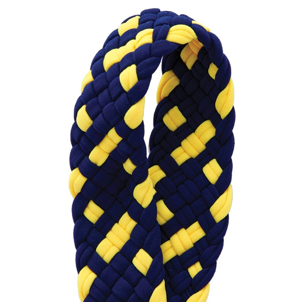 P80383 Wide Braid Headband, Navy & Sunshine