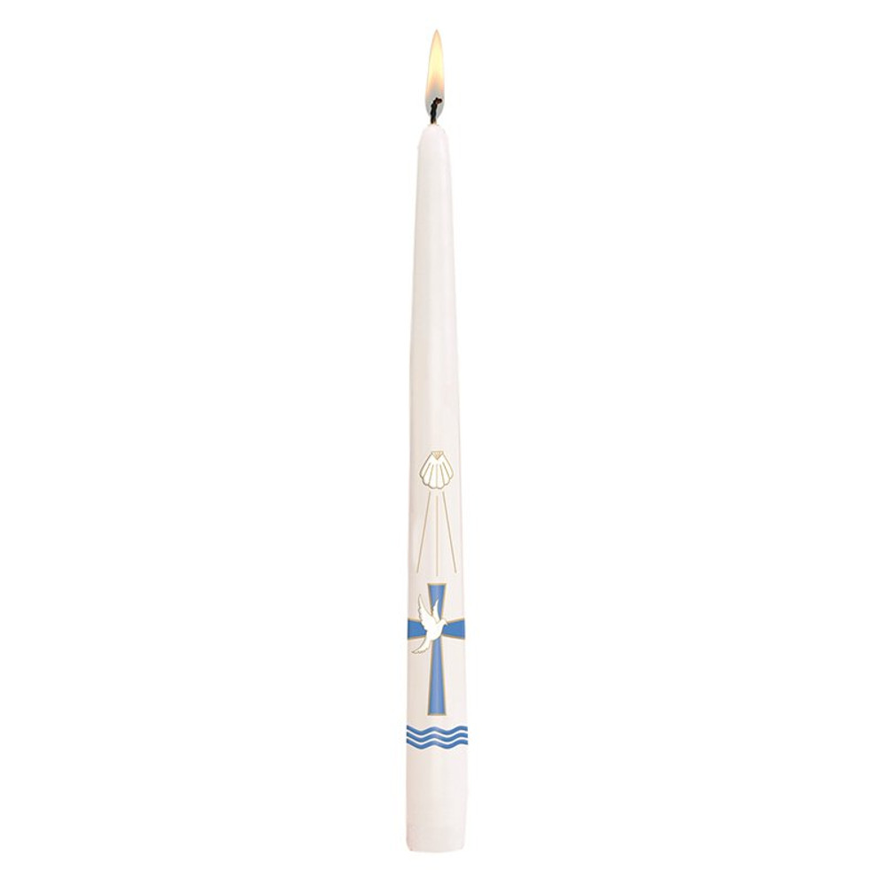 F1690 Baptism Candle - Dove with Shell Taper - Pack of 24
