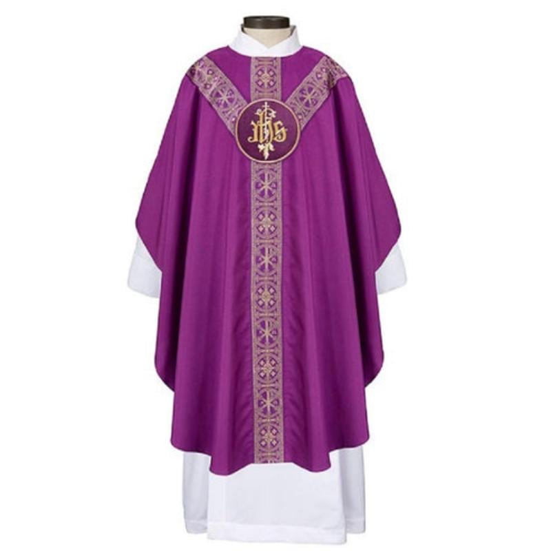 G4072PRP Porto Venere Collection Purple Chasuble with Inner Stole