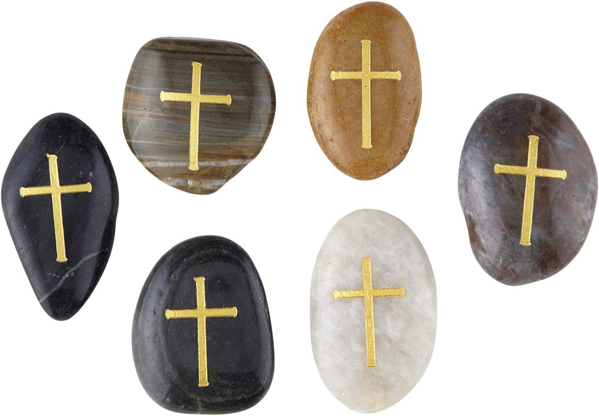 Picture of Faithworks J0781 Gold Cross Stone
