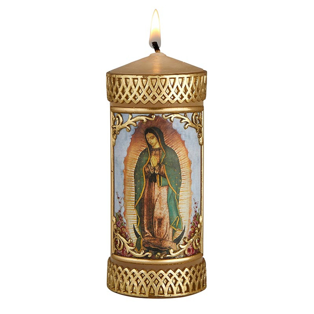 J1578 Devotional Candle - Our Lady of Guadalupe
