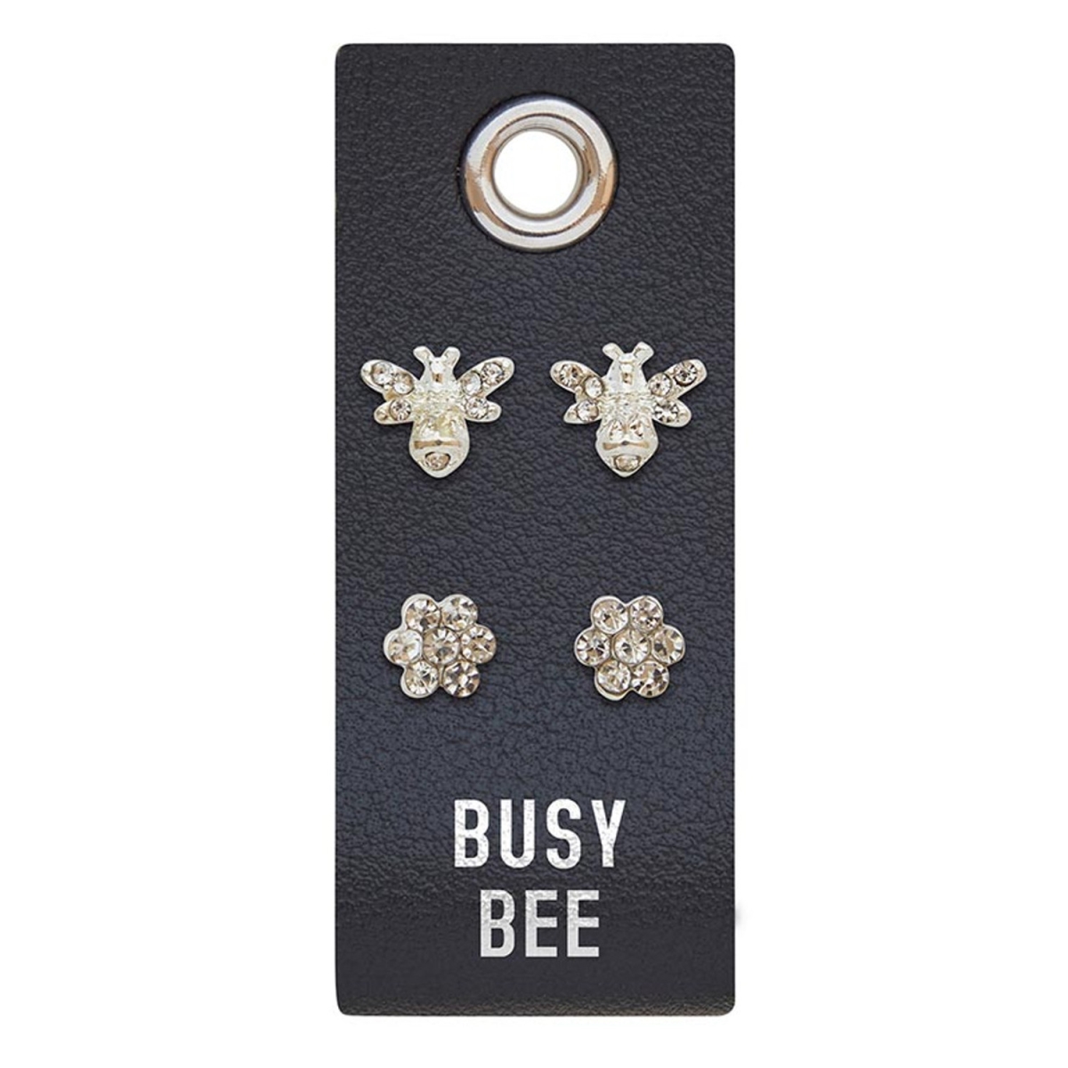 J2151 Silver Stud Earrings - Busy Bee