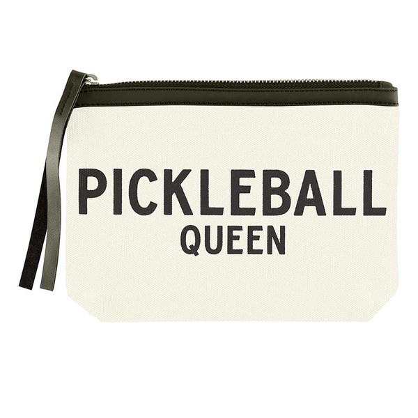 N0554 9 x 6 in. Canvas Pouch - Pickleball Queen