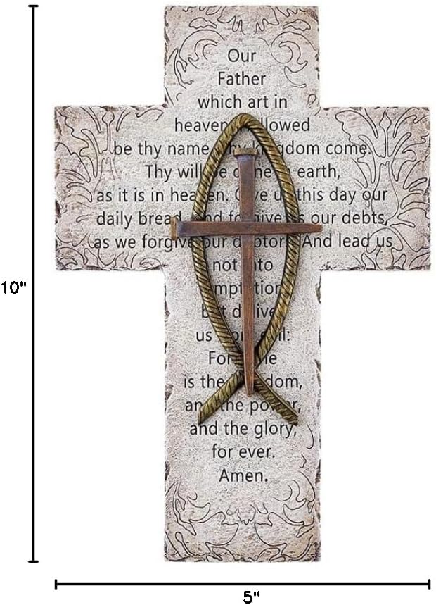 Picture of Faithworks N0687 Ichthys Cross&#44; Our Father