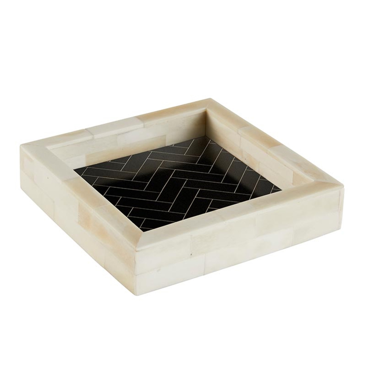Picture of 47th & Main DMR610 6 x 1.25 in. Black & White Square Tray
