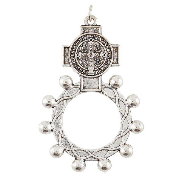 BK-12524 1.75 in. Saint Benedict Rosary Ring