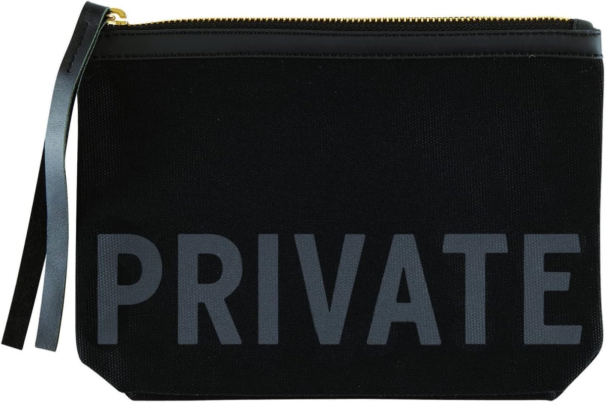 Picture of Santa Barbara Design Studio L1626 Black Canvas Pouch&#44; Private