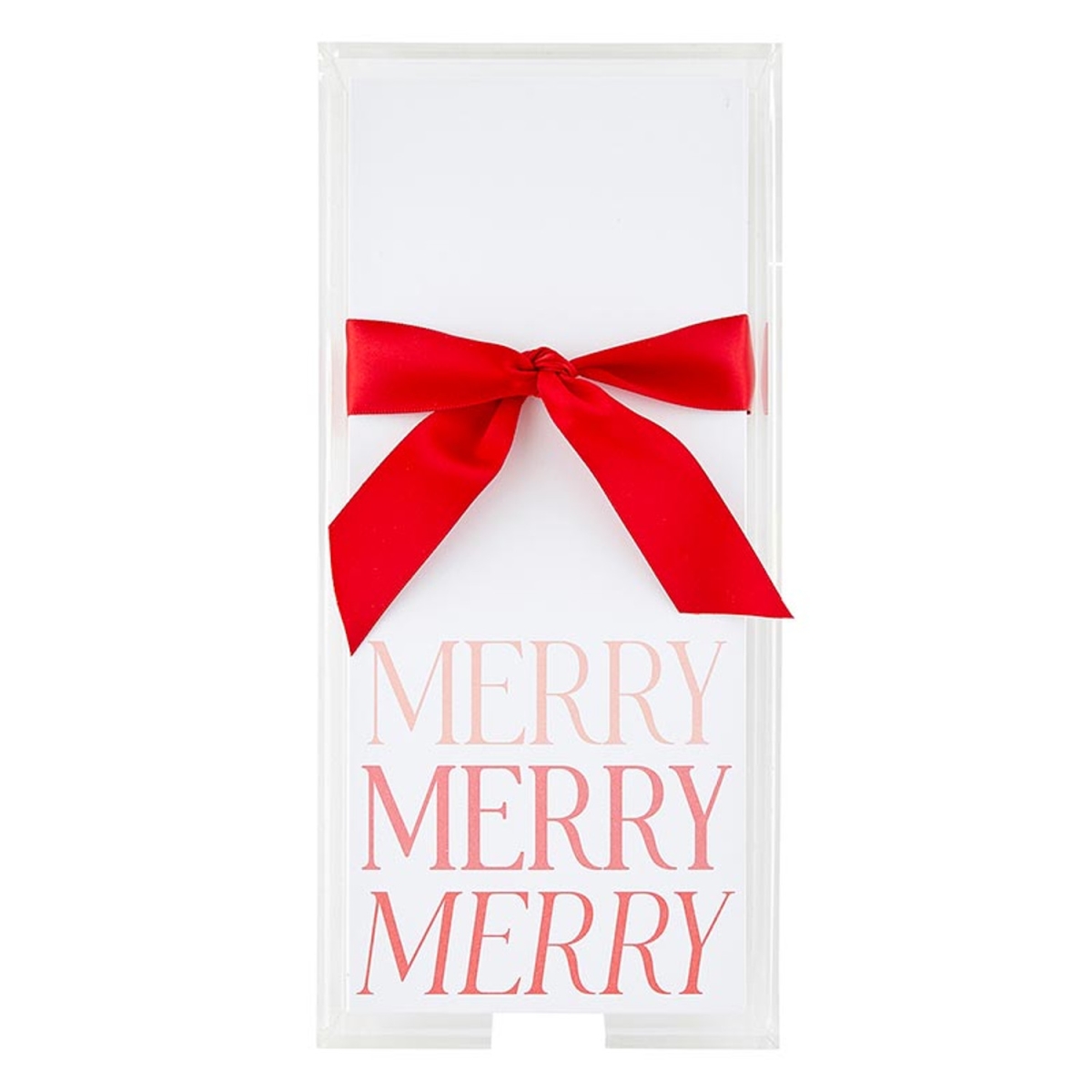 10-05580-754 Rectangle Notepad with Tray - Merry Merry Merry