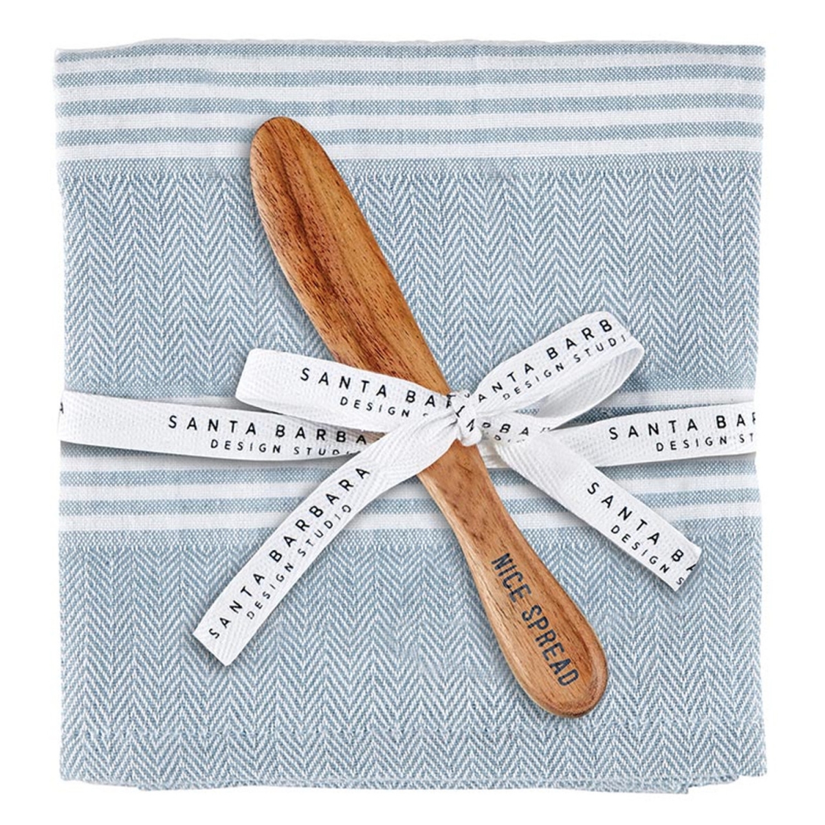 Picture of Santa Barbara Design Studio P0065 Face to Face Tea Towel & Cheese Spreader&#44; Blue